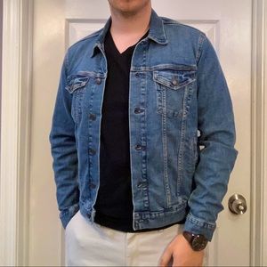 Mens Gap Factory Blue Flex Denim Jacket Size Medium